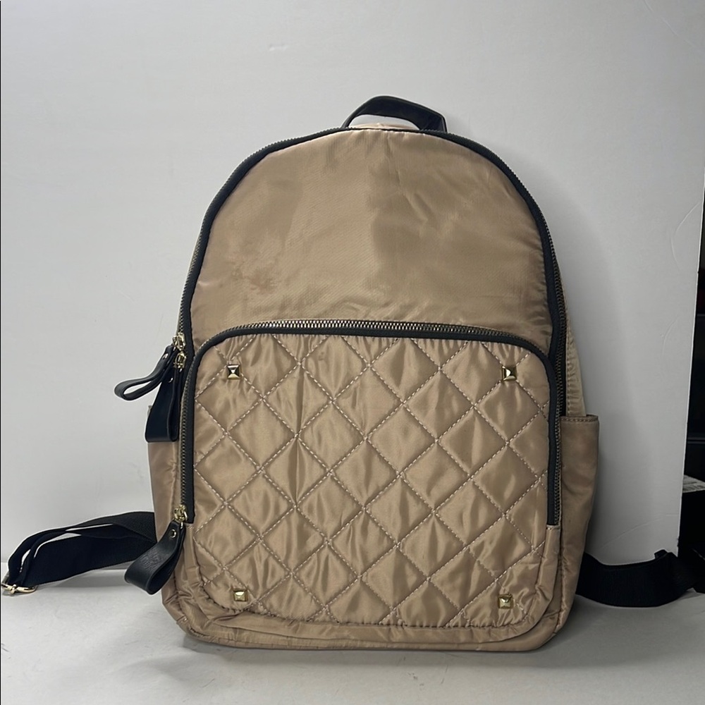 Kiss Me Couture Quilted Backpack with Black Accents